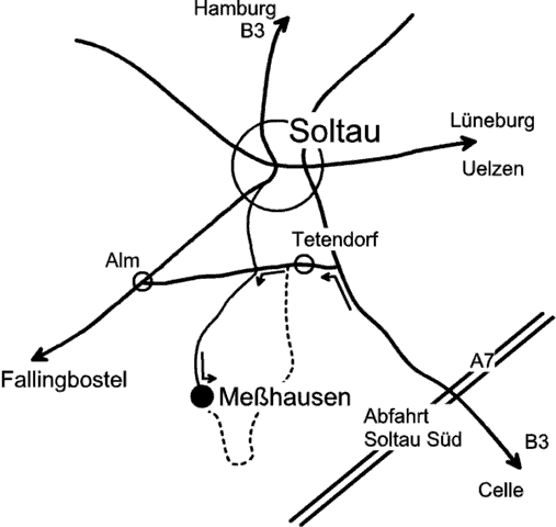 Anfahrtsskizze Soltau und Mehausen